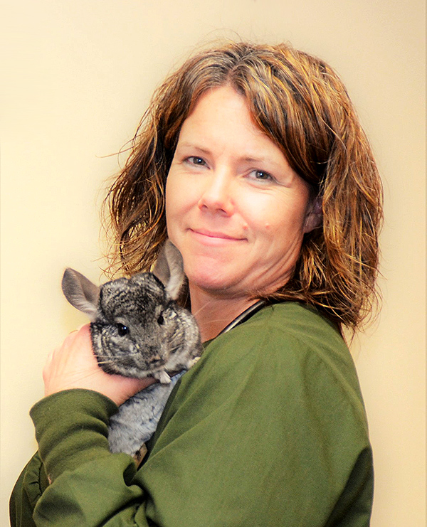 Exotic Animals - Dr. Julie Keen with chinchilla.